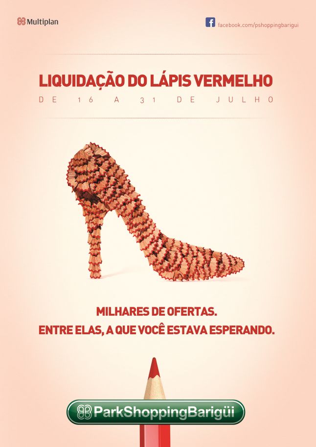 Lápis Vermelho marca liquidação de inverno no ParkShoppingBarigüi