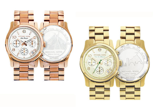 Michael Kors tem edição de relógios em homenagem a duas capitais brasileiras