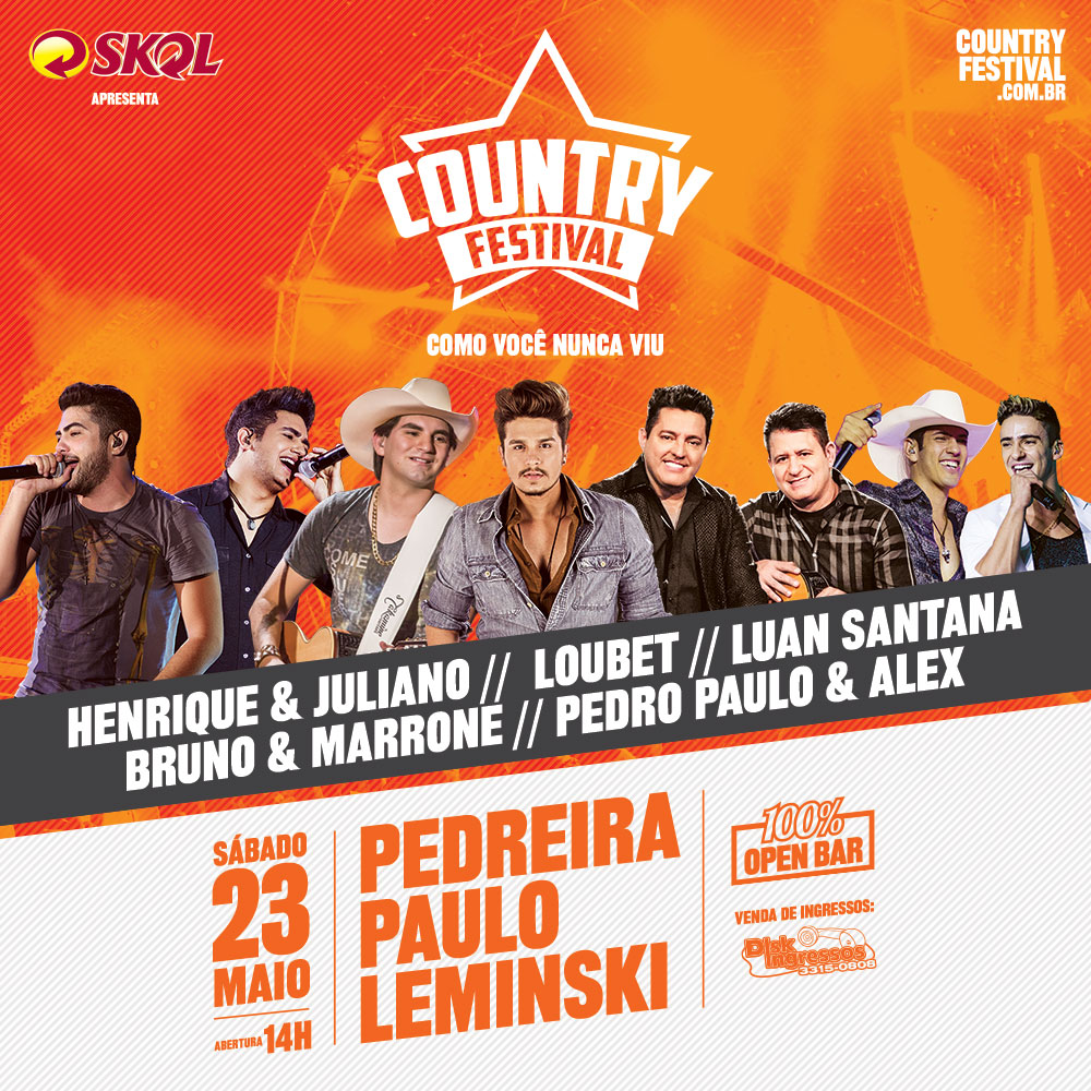 Contagem regressiva para o Country Festival 2015