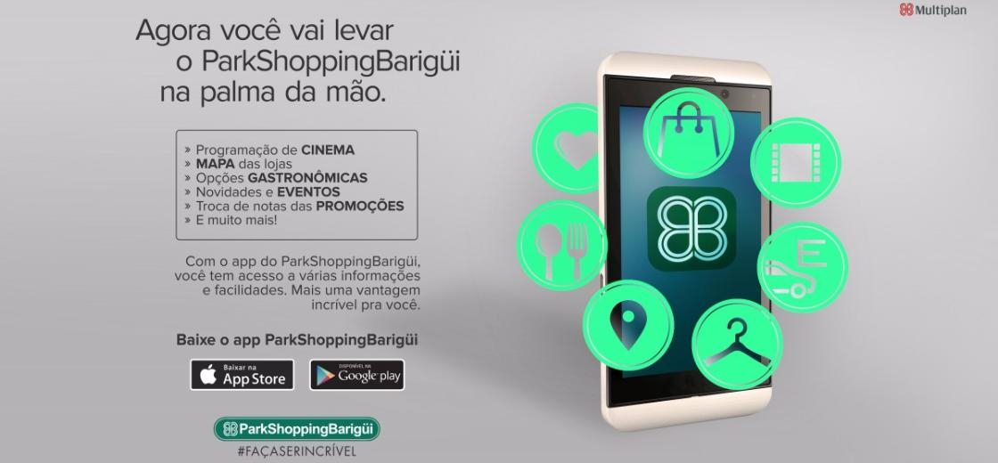 ParkShoppingBarigüi lança aplicativo exclusivo para informações e serviços