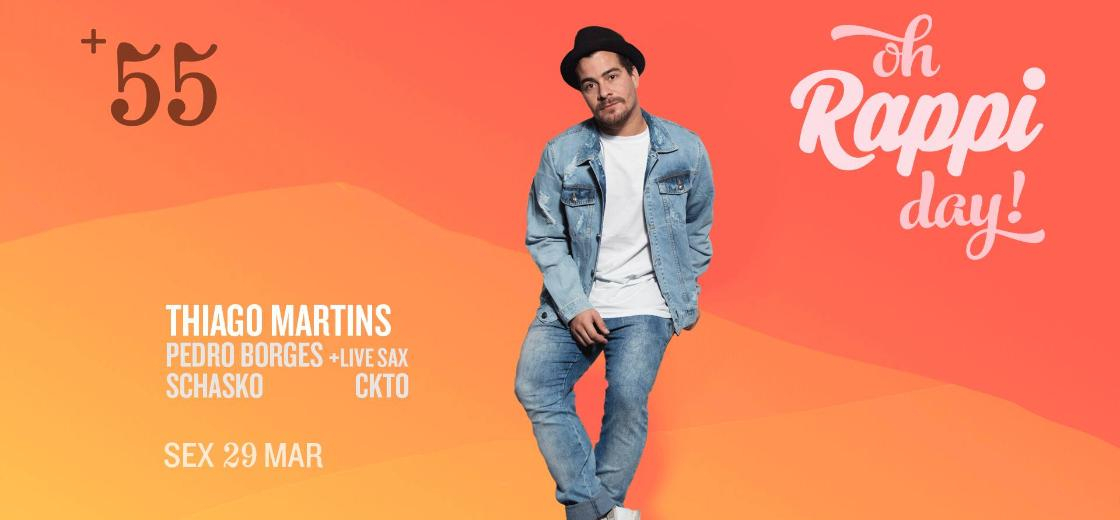 +55 Bar & Rappi Brasil apresentam “Oh Happy Day” com o cantor Thiago Martins