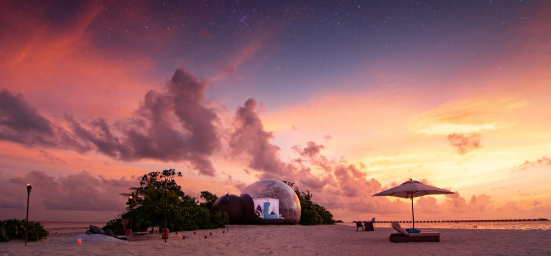 Dormir sob as estrelas nas Maldivas
