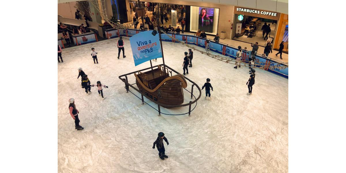 Pista de patinação no gelo chega ao ParkShoppingBarigüi