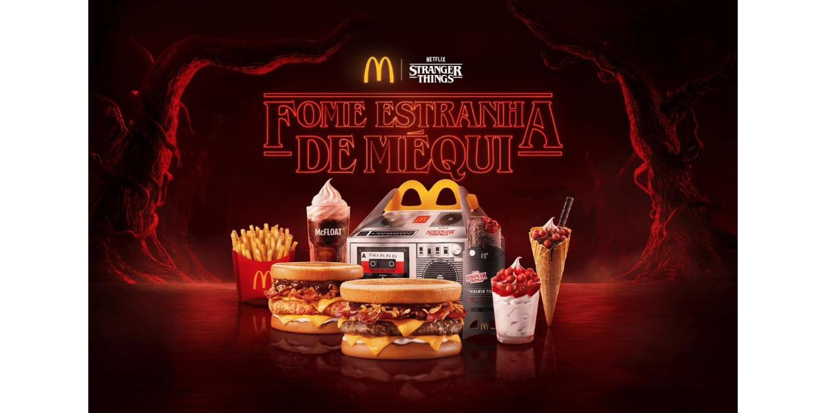 Fome Estranha de Méqui: McDonald's lança seis produtos em collab com Stranger Things, da Netflix, incluindo sanduíche invertido