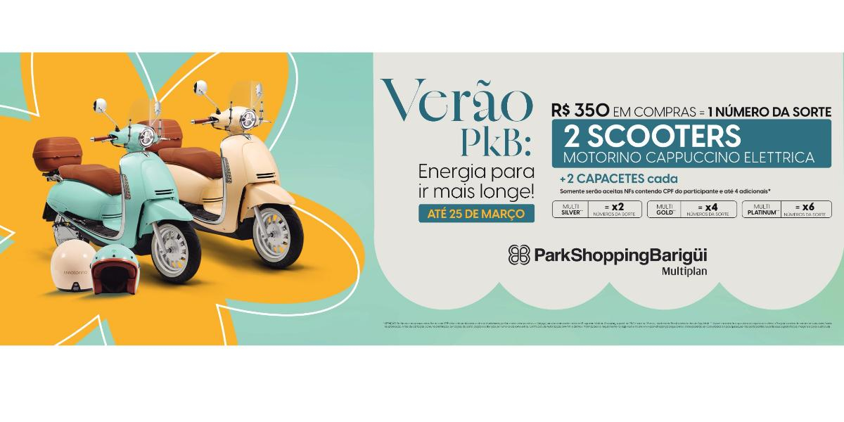 ParkShoppingBarigüi vai sortear scooters elétricas cheias de estilo