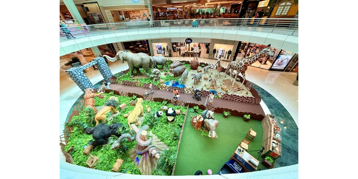 Leões, elefantes e outros bichos invadem o ParkShoppingBarigüi